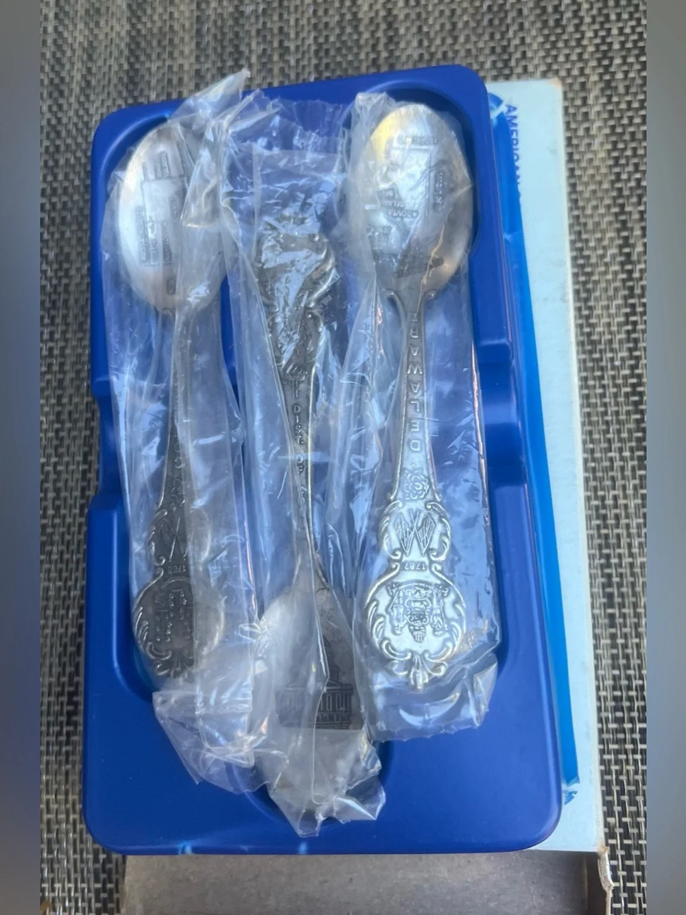 Vintage Souvenir Spoon Lot of 3 Delaware New York & Washington DC US Collectible